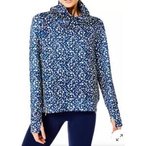 Addison Bay Everyday Pullover Jacket, Multi Floral, Navy, XS, Oversized NWT